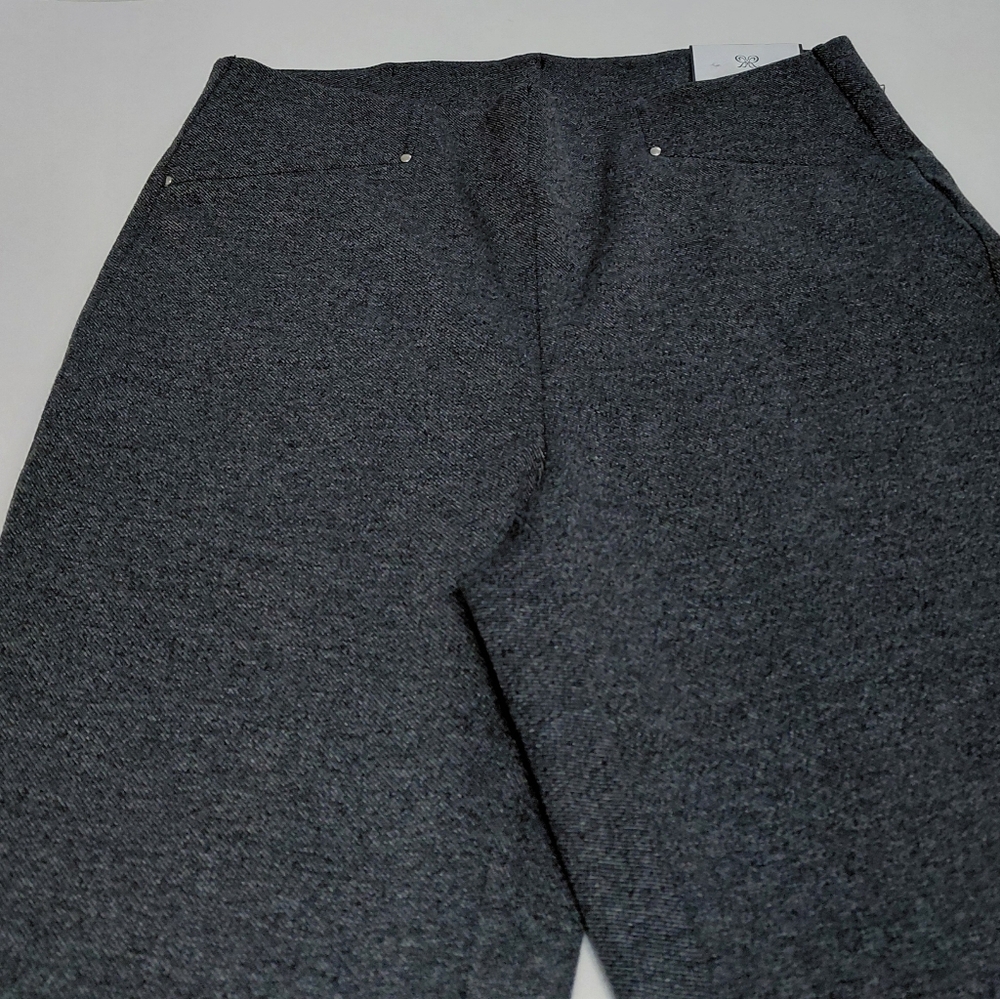 RAFAELLA Women's Comfort Fit Stretch Waistband  Charcoal  Pants Size 6